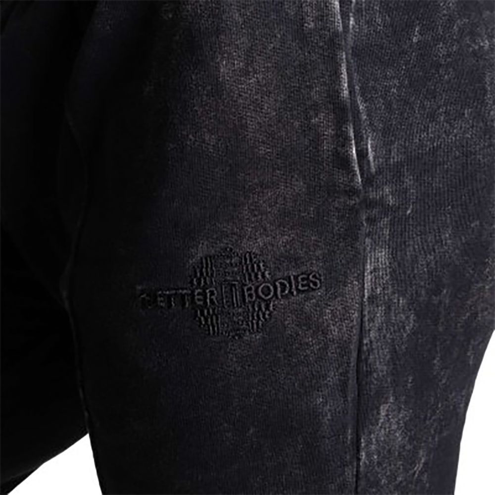 BETTER BODIES - ACID WASHED SWEATPANTS - BLACK - FEKETE