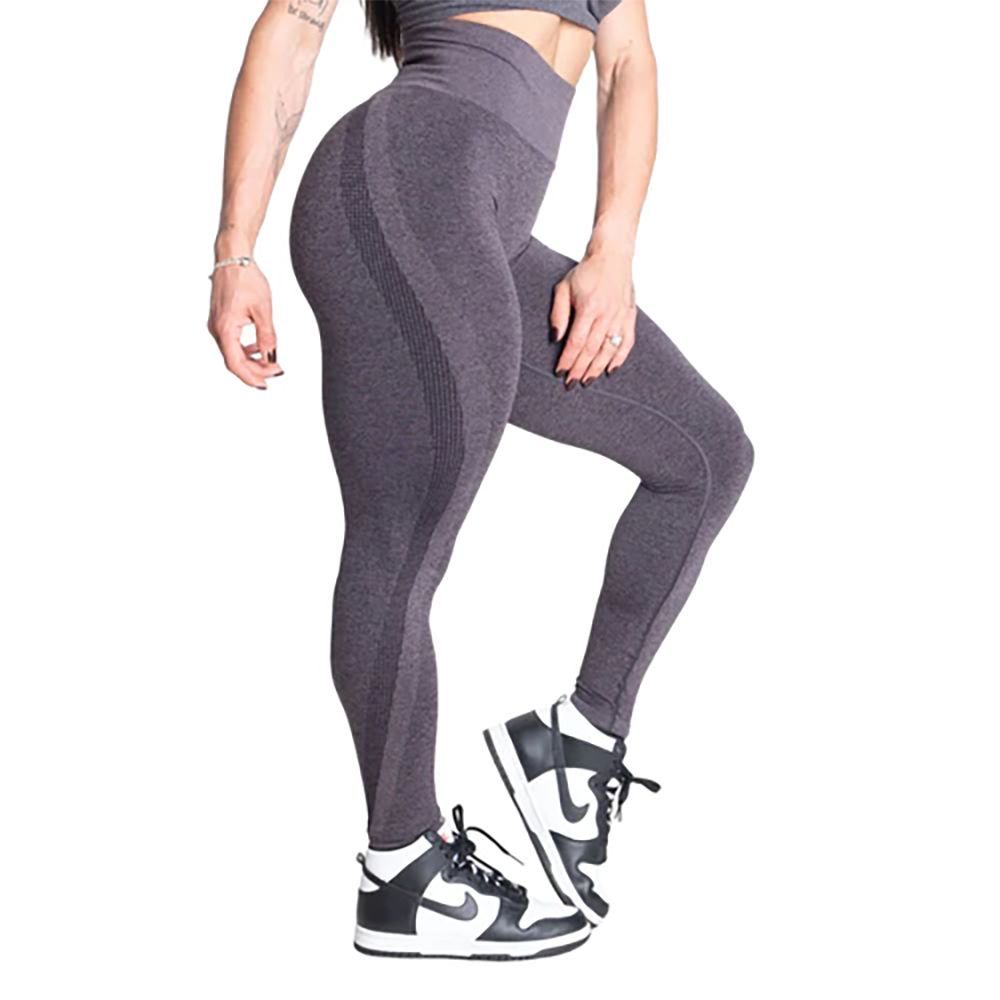 BETTER BODIES - CURVE SCRUNCH LEGGINGS - BLACK MELANGE - FEKETE