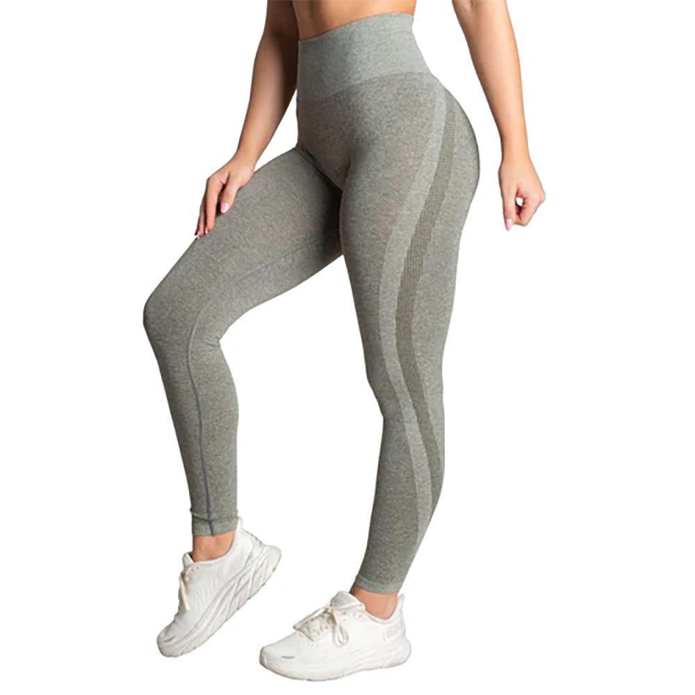 BETTER BODIES - CURVE SCRUNCH LEGGINGS - GREEN MELANGE - ZÖLD