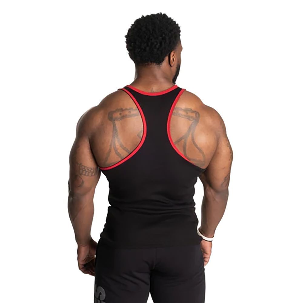 BETTER BODIES - DUMBBELL T-BACK - BLACK/RED - FÉRFI TRIKÓ - FEKETE/PIROS