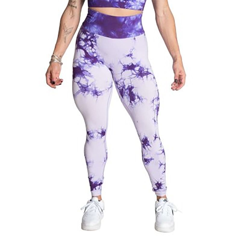 BETTER BODIES - ENTICE SCRUNCH LEGGINGS - PURPLE TIE DYE - LILA