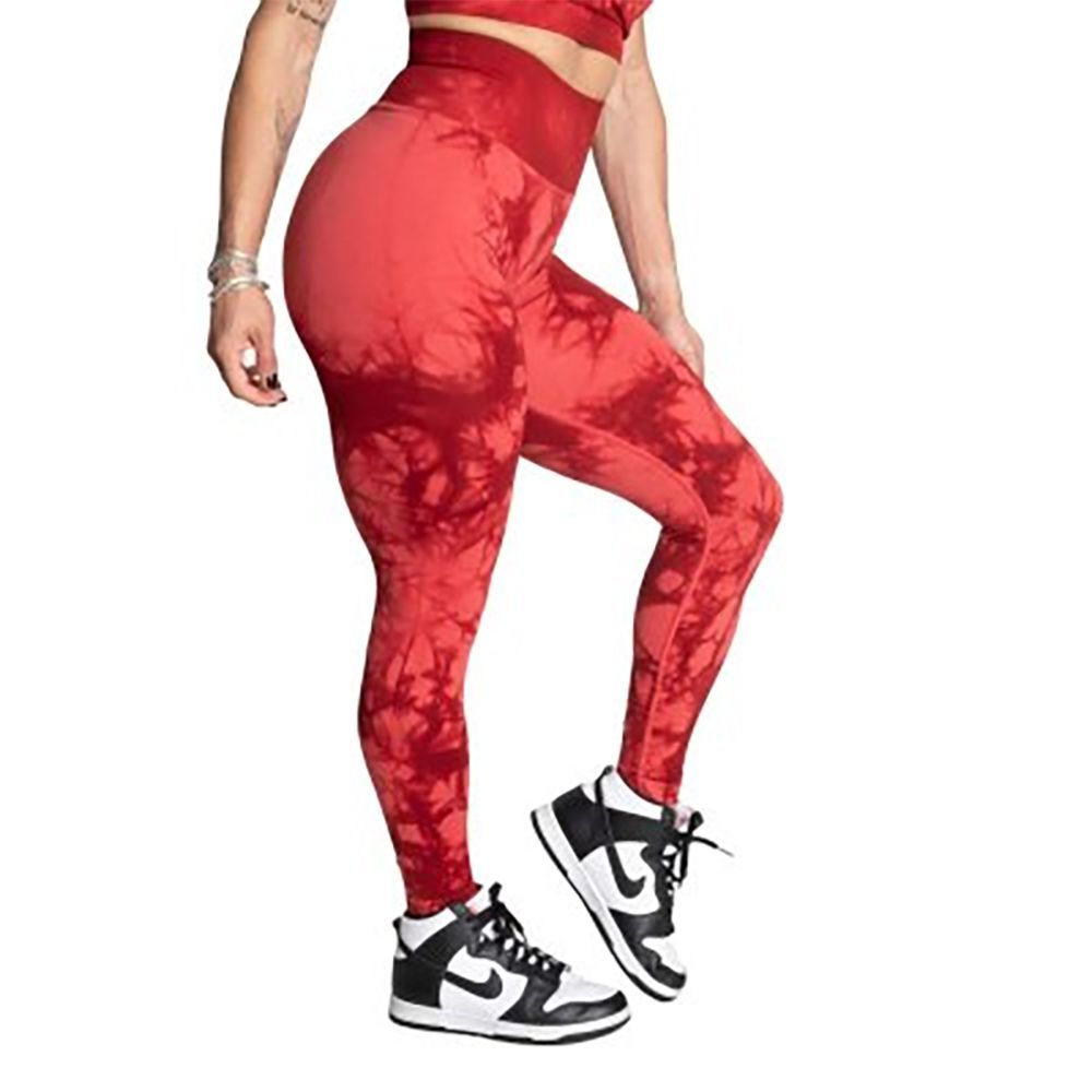 BETTER BODIES - ENTICE SCRUNCH LEGGINGS - RED TIE DYE - PIROS