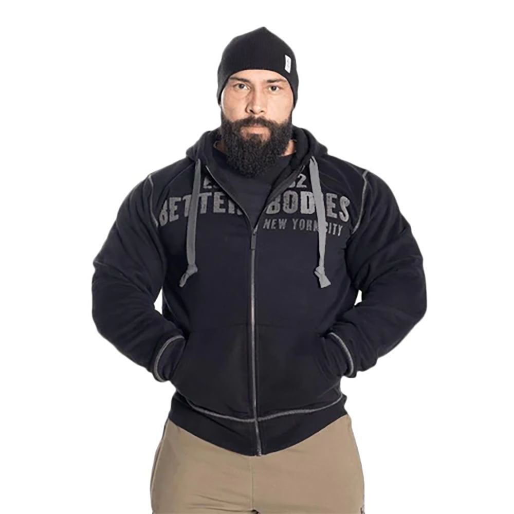 BETTER BODIES - GRAPHIC HOODIE - BLACK - FÉRFI KAPUCNIS FELSŐ - FEKETE