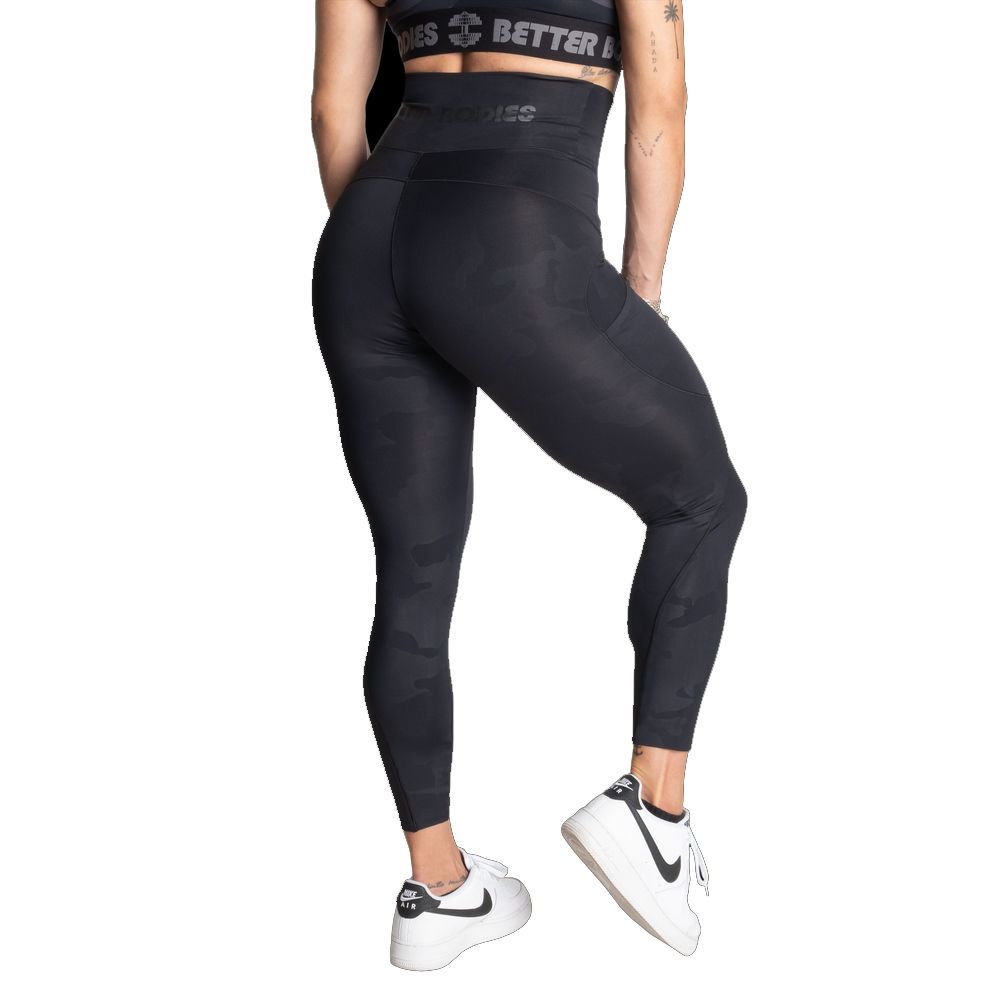 BETTER BODIES - HIGH WAIST LEGGINGS - BLACK CAMO