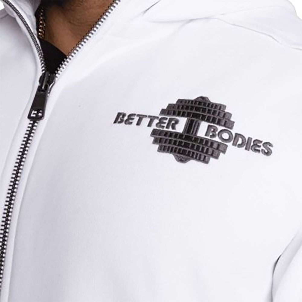 BETTER BODIES - PRO BB HOOD - WHITE - FÉRFI KAPUCNIS FELSŐ - FEHÉR BETTER BODIES - PRO BB HOOD - WHITE - FÉRFI KAPUCNIS FELSŐ - FEHÉR