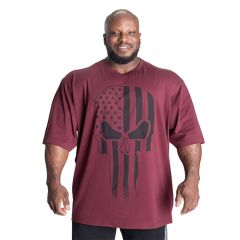 BETTER BODIES - SKULL UNION IRON TEE - MAROON - FÉRFI PÓLÓ - BARNA