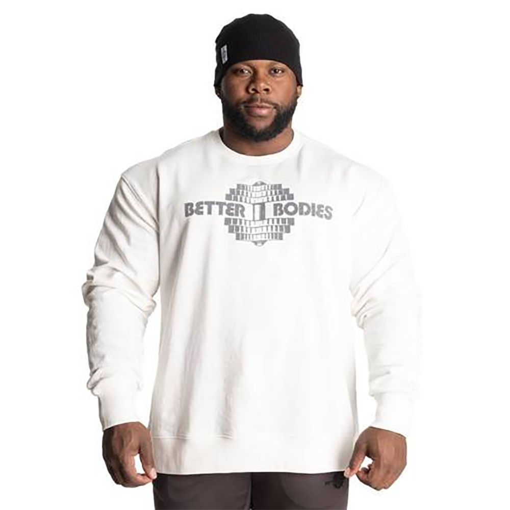 BETTER BODIES - UNION CREWNECK - OFF WHITE - FÉRFI FELSŐ - TÖRTFEHÉR BETTER BODIES - UNION CREWNECK - OFF WHITE - FÉRFI FELSŐ - TÖRTFEHÉR
