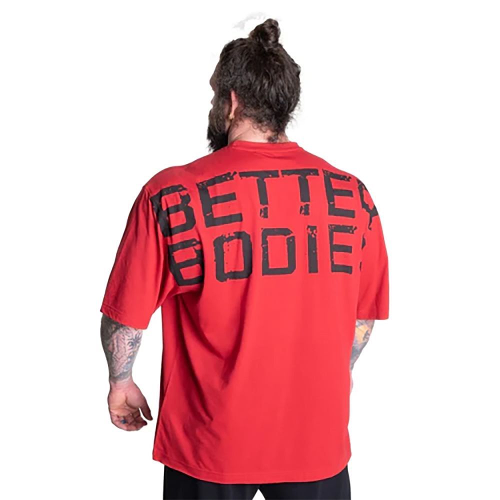 BETTER BODIES - UNION IRON TEE - CHILI RED- FÉRFI PÓLÓ - PIROS