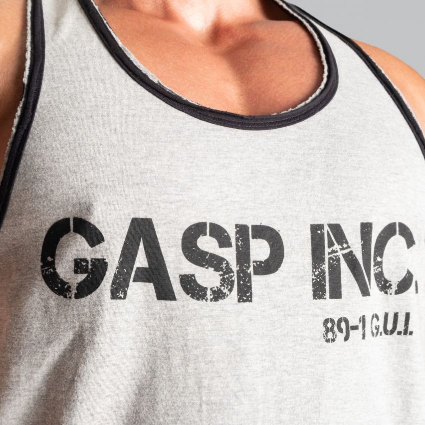 GASP INC - DIVISION JERSEY TANK - EDZŐTRIKÓ - SZÜRKE/FEKETE