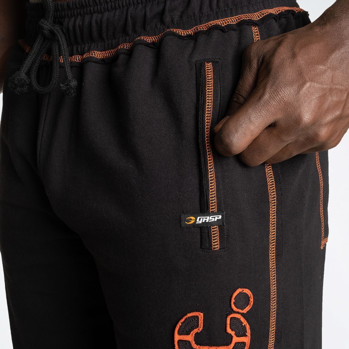 GASP INC - DIVISION SWEATPANT - MELEGÍTŐNADRÁG - FEKETE/NARANCS