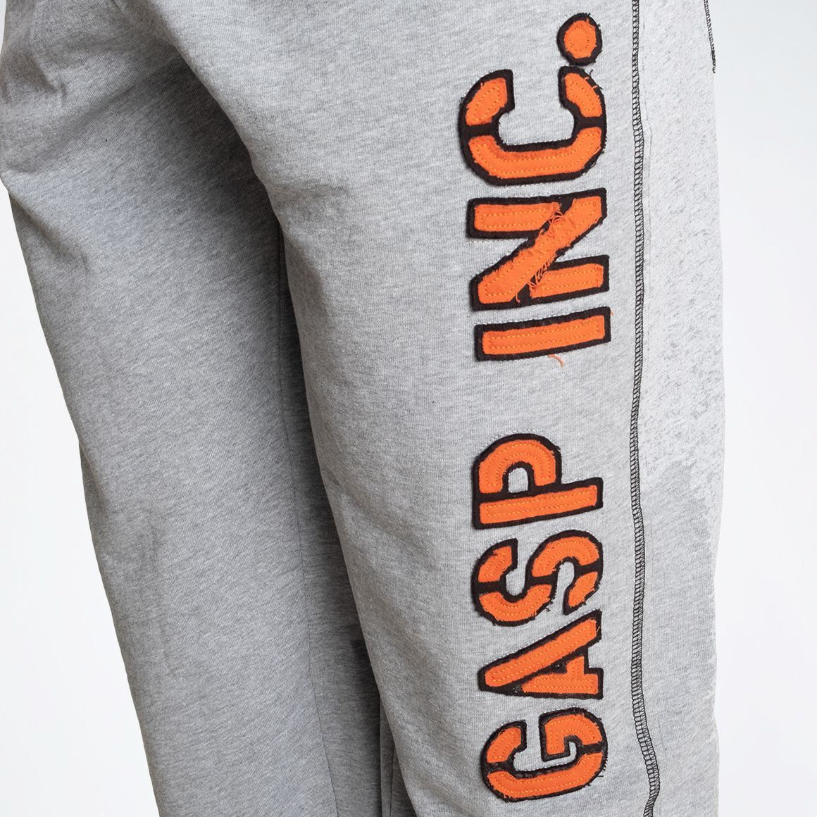 GASP INC - DIVISION SWEATPANT - MELEGÍTŐNADRÁG - VILÁGOS SZÜRKE/NARANCS