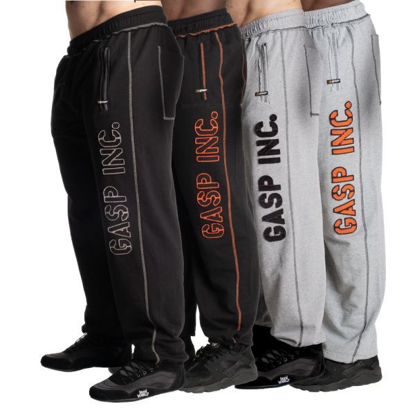 GASP INC - DIVISION SWEATPANT - MELEGÍTŐNADRÁG - VILÁGOS SZÜRKE/NARANCS