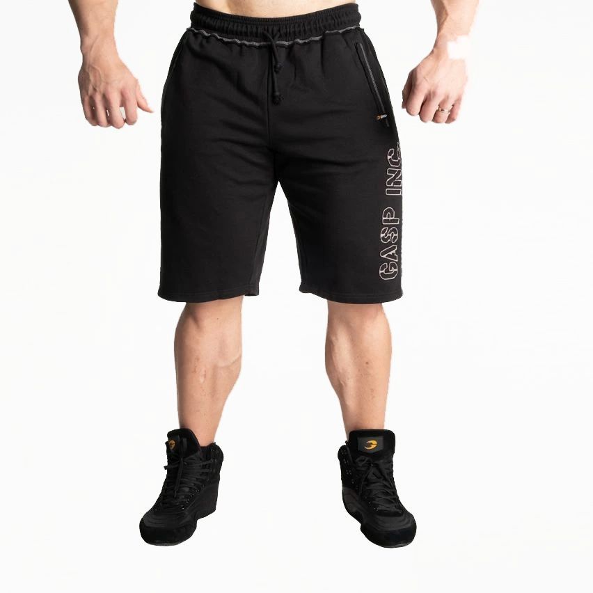 GASP INC - DIVISION SWEATSHORTS - FÉRFI EDZŐNADRÁG - FEKETE