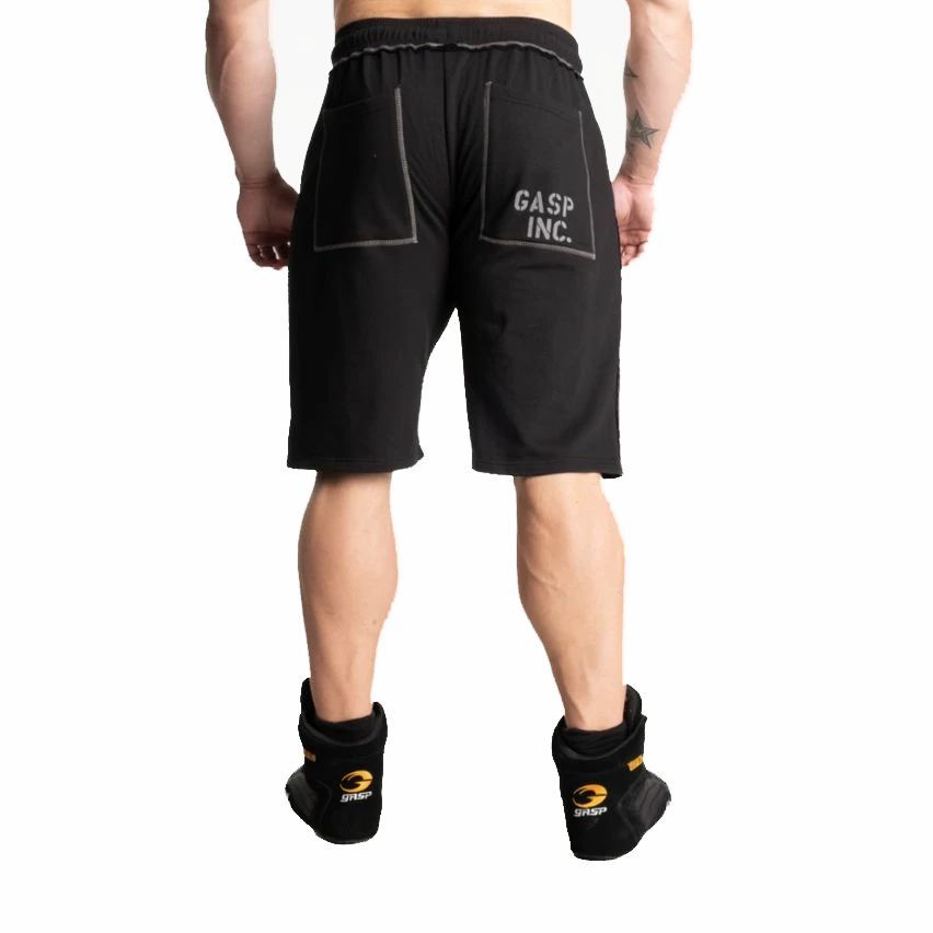 GASP INC - DIVISION SWEATSHORTS - FÉRFI EDZŐNADRÁG - FEKETE