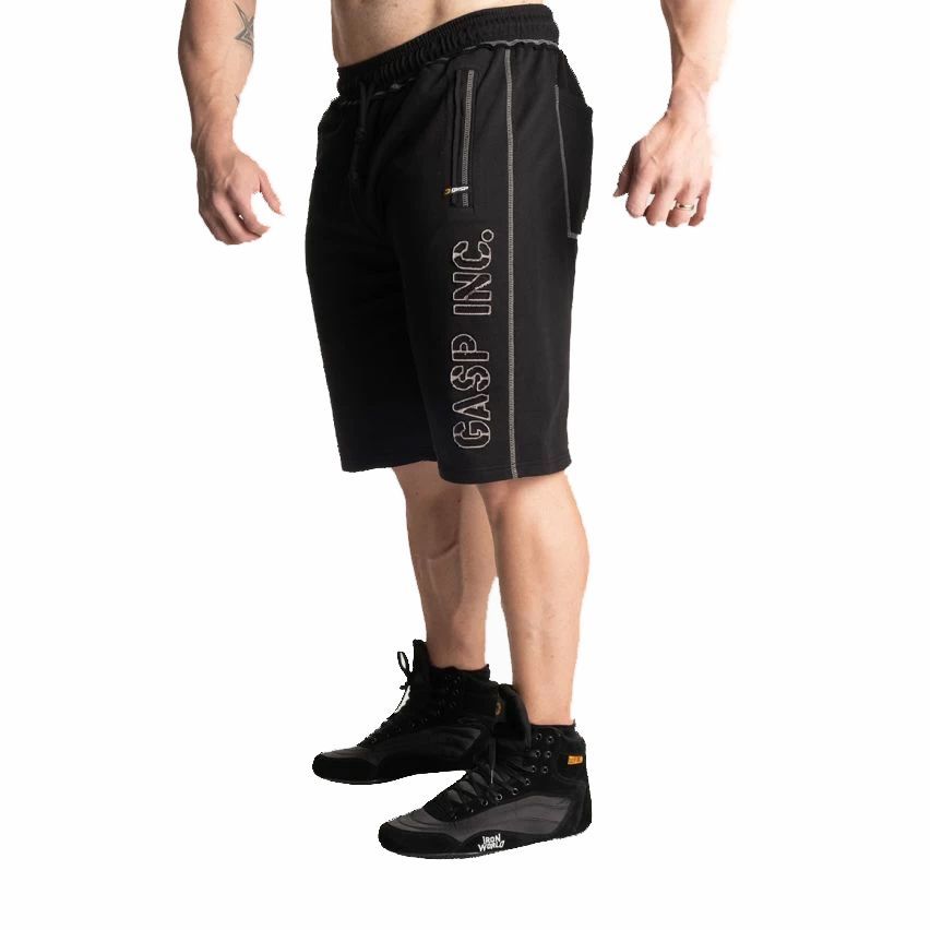 GASP INC - DIVISION SWEATSHORTS - FÉRFI EDZŐNADRÁG - FEKETE