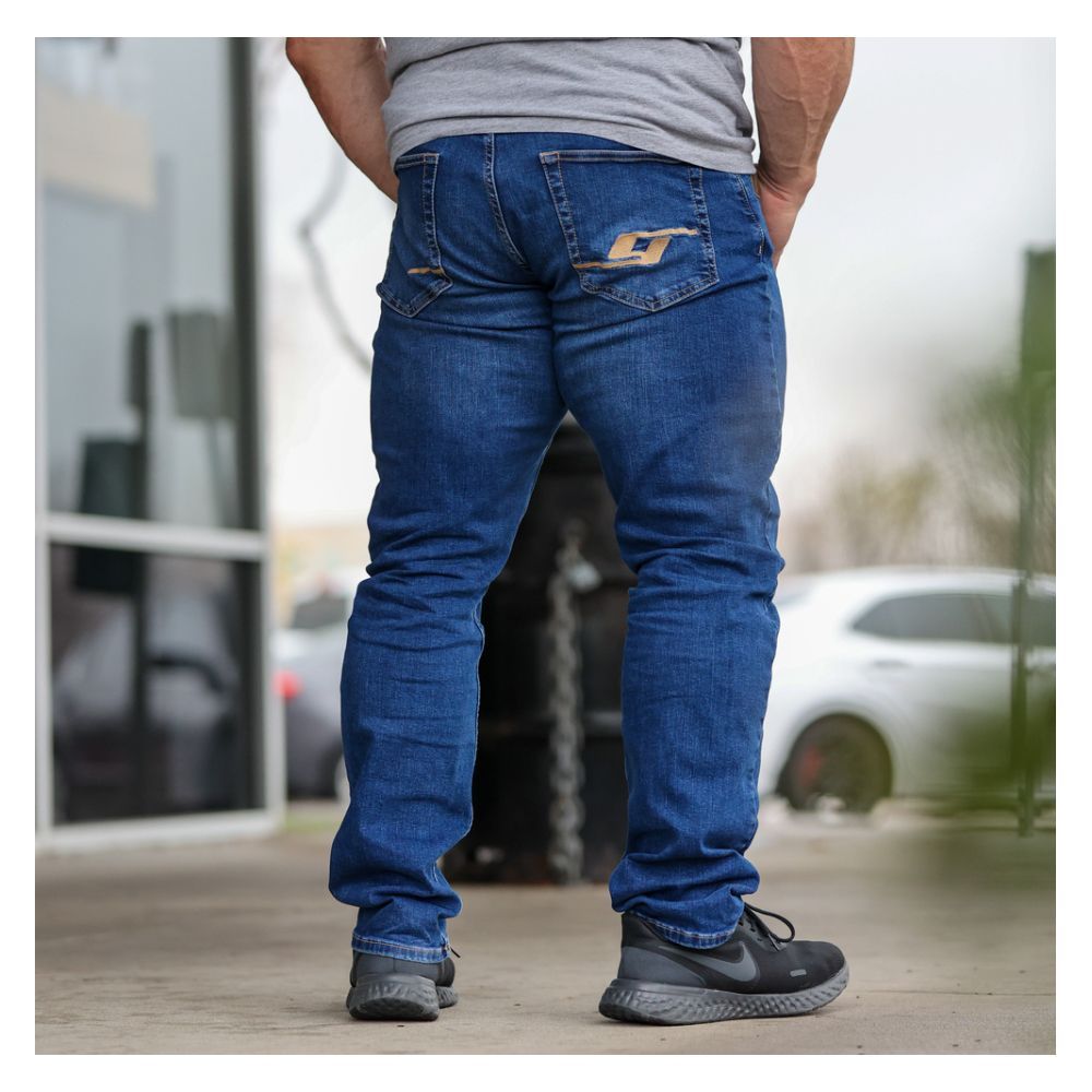 GASP INC - FLEX DENIM - FARMERNADRÁG TESTÉPÍTŐKNEK - KÉK