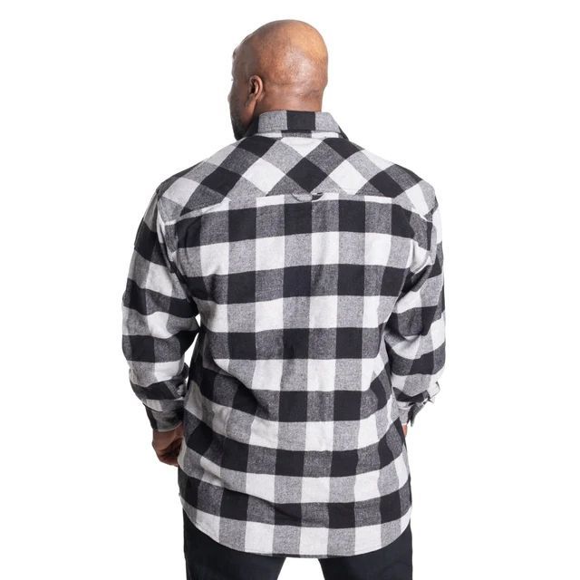 GASP INC - HEAVY FLANNEL SHIRT - FÉRFI HOSSZÚUJJÚ - SZÜRKE/FEKETE