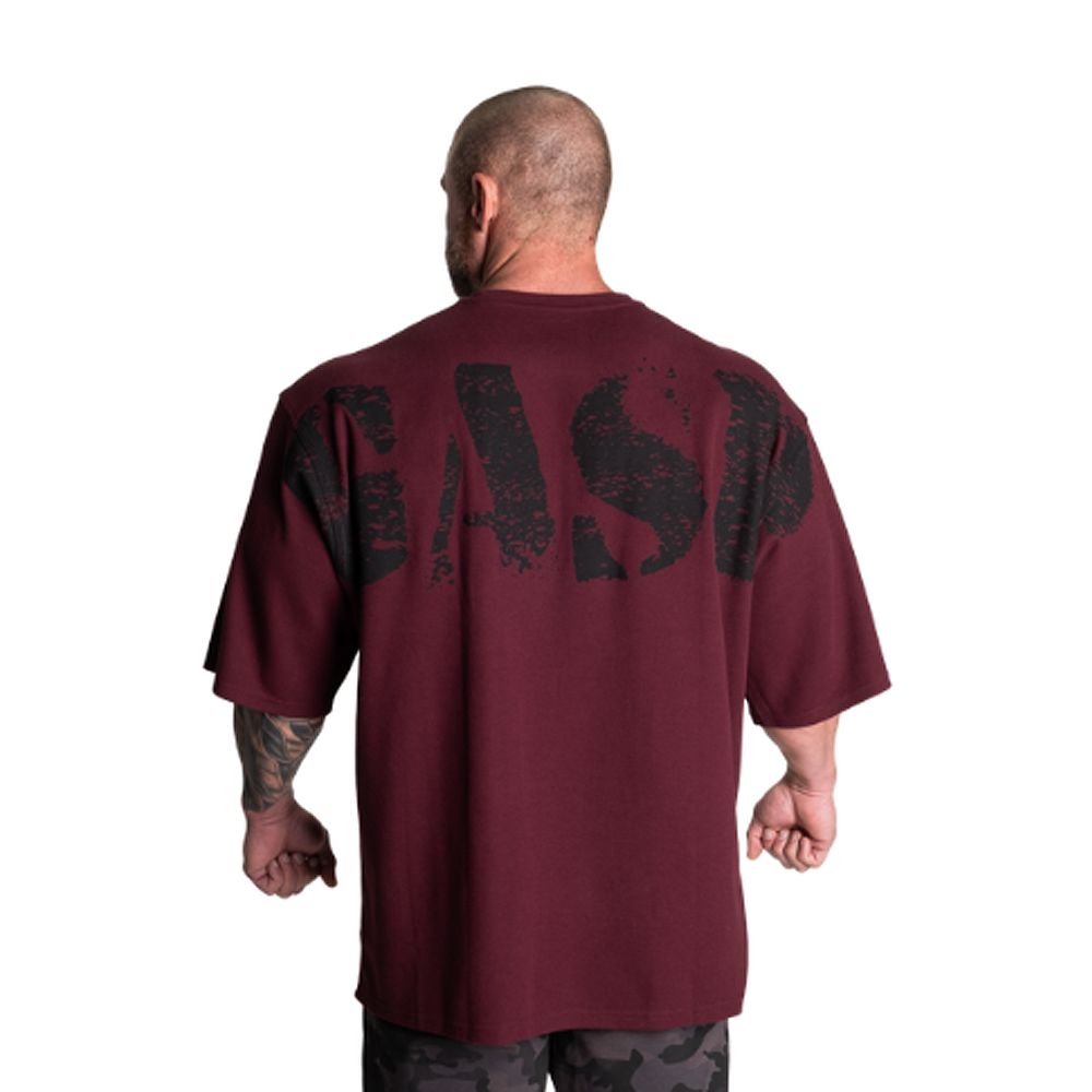 GASP INC - IRON THERMAL TEE - FÉRFI PÓLÓ - BORDÓ GASP INC - IRON THERMAL TEE - FÉRFI PÓLÓ - BORDÓ