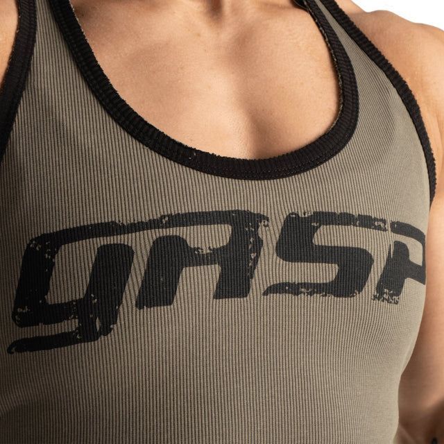 GASP INC - RIB CROP T-BACK - NŐI TRIKÓ - MOSOTT ZÖLD