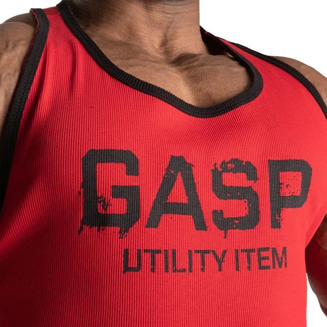 GASP INC - RIBBED T-BACK- EDZŐTRIKÓ - PIROS