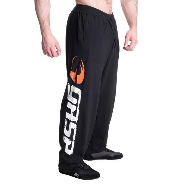 GASP INC - SWEATPANTS - FÉRFI MELEGÍTŐNADRÁG - FEKETE/FEHÉR