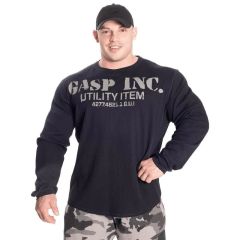 GASP INC - THERMAL GYM SWEATER - ASPHALT - FÉRFI EDZŐTERMI PULÓVER - ASZFALT SZÜRKE