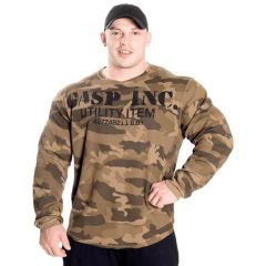 GASP INC - THERMAL GYM SWEATER - GREEN CAMOPRINT - FÉRFI EDZŐTERMI PULÓVER - ZÖLD TEREPMINTÁS