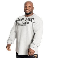 GASP INC - THERMAL GYM SWEATER - GREY MELANGE - FÉRFI EDZŐTERMI PULÓVER - VILÁGOS SZÜRKE