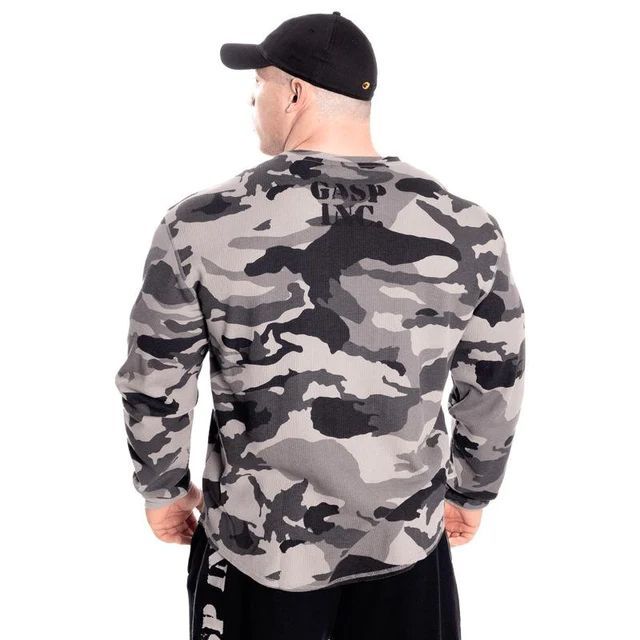 GASP INC - THERMAL GYM SWEATER - TACTICAL CAMO - FÉRFI EDZŐTERMI PULÓVER - SZÜRKE TEREPMINTÁS GASP INC - THERMAL GYM SWEATER - TACTICAL CAMO - FÉRFI EDZŐTERMI PULÓVER - SZÜRKE TEREPMINTÁS