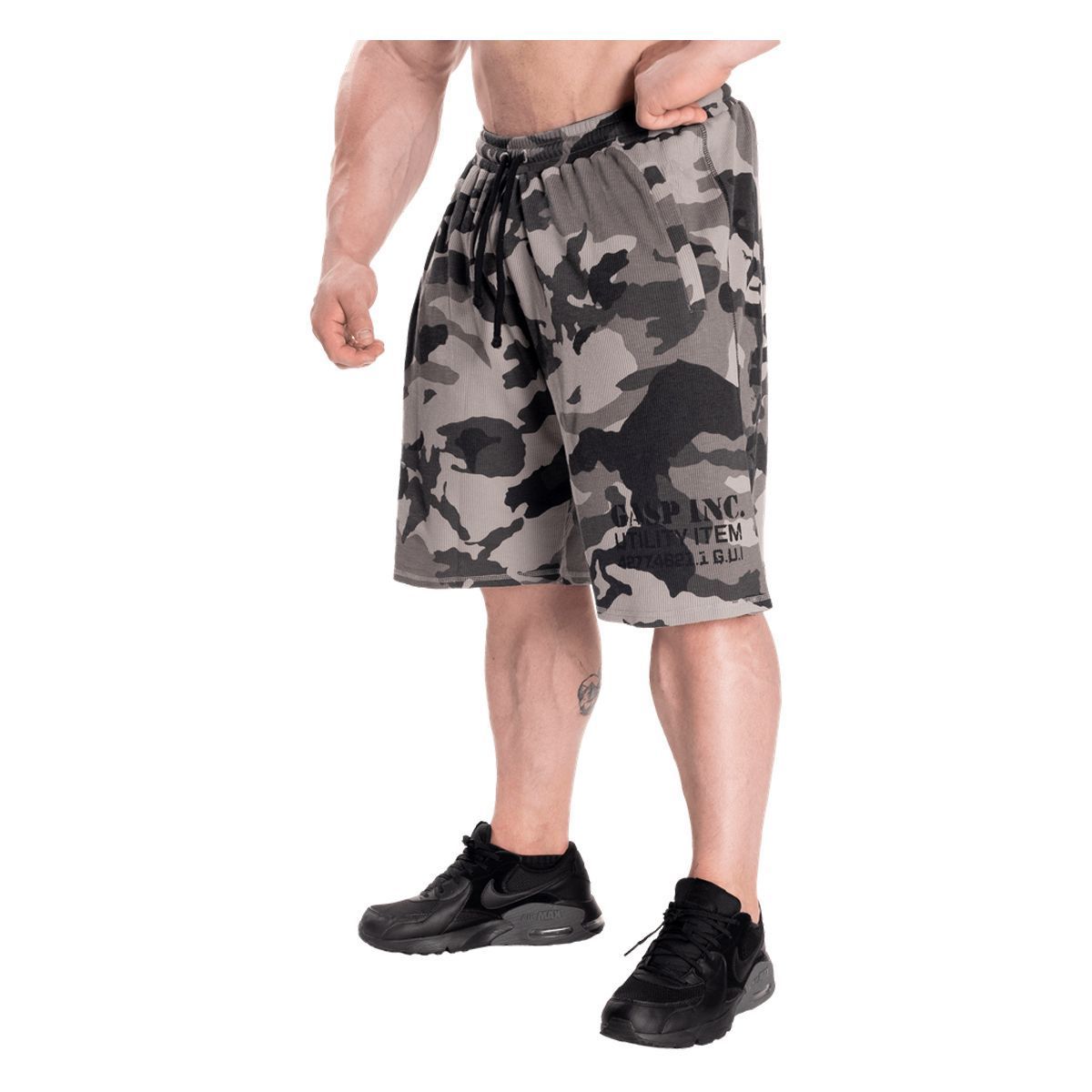 GASP INC - THERMAL SHORTS - FÉRFI RÖVIDNADRÁG - SZÜRKE TEREPMINTÁS