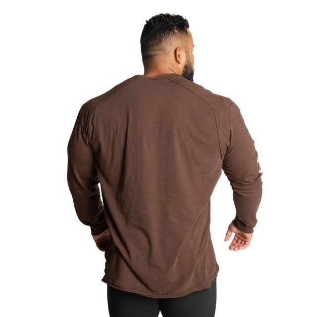 GASP INC - THROWBACK LONG SLEEVE TEE - FÉRFI HOSSZÚUJJÚ PÓLÓ - BARNA