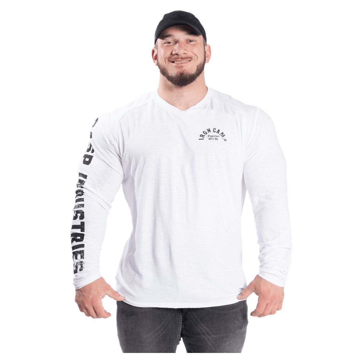 GASP INC - THROWBACK LONG SLEEVE TEE - FÉRFI HOSSZÚUJJÚ PÓLÓ - FEHÉR