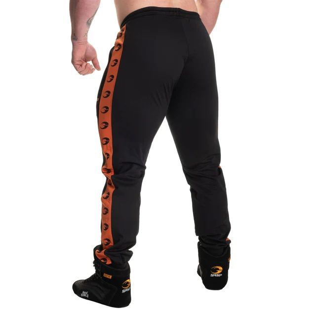 GASP INC - TRACK SUIT PANTS - FÉRFI MELEGÍTŐNADRÁG - FEKETE/NARANCS