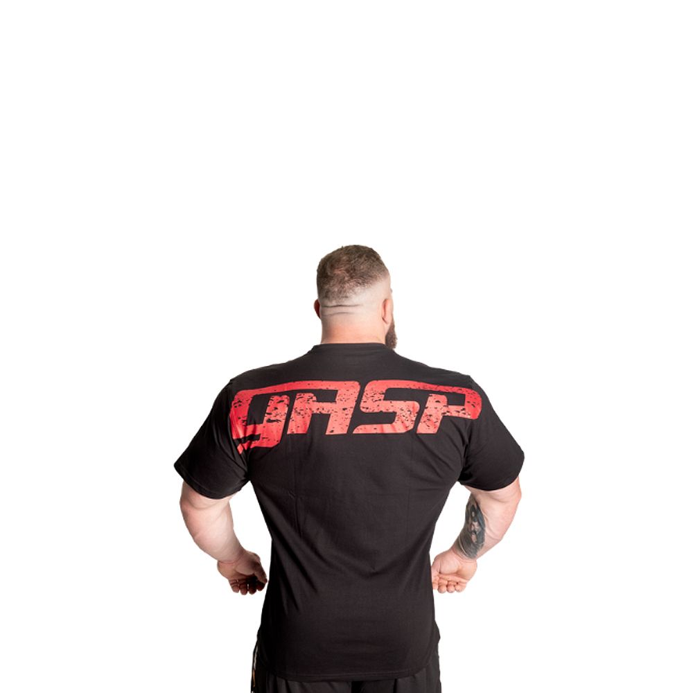 GASP INC - ORIGINAL TEE - FÉRFI PÓLÓ - FEKETE-PIROS GASP INC - ORIGINAL TEE - FÉRFI PÓLÓ - FEKETE-PIROS