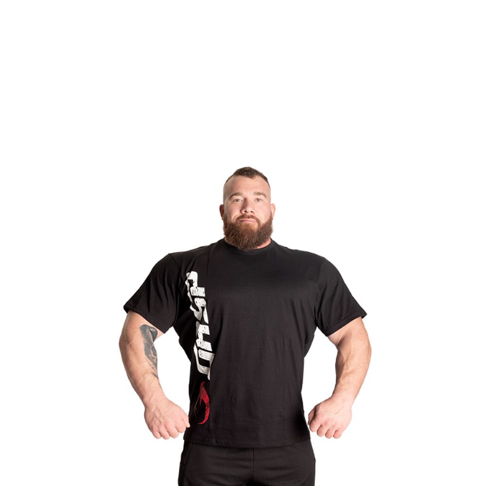 GASP INC - ORIGINAL TEE - FÉRFI PÓLÓ - FEKETE-PIROS GASP INC - ORIGINAL TEE - FÉRFI PÓLÓ - FEKETE-PIROS