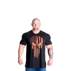 GASP INC - SKULL STANDARD TEE - FÉRFI PÓLÓ - FEKETE/NARANCS