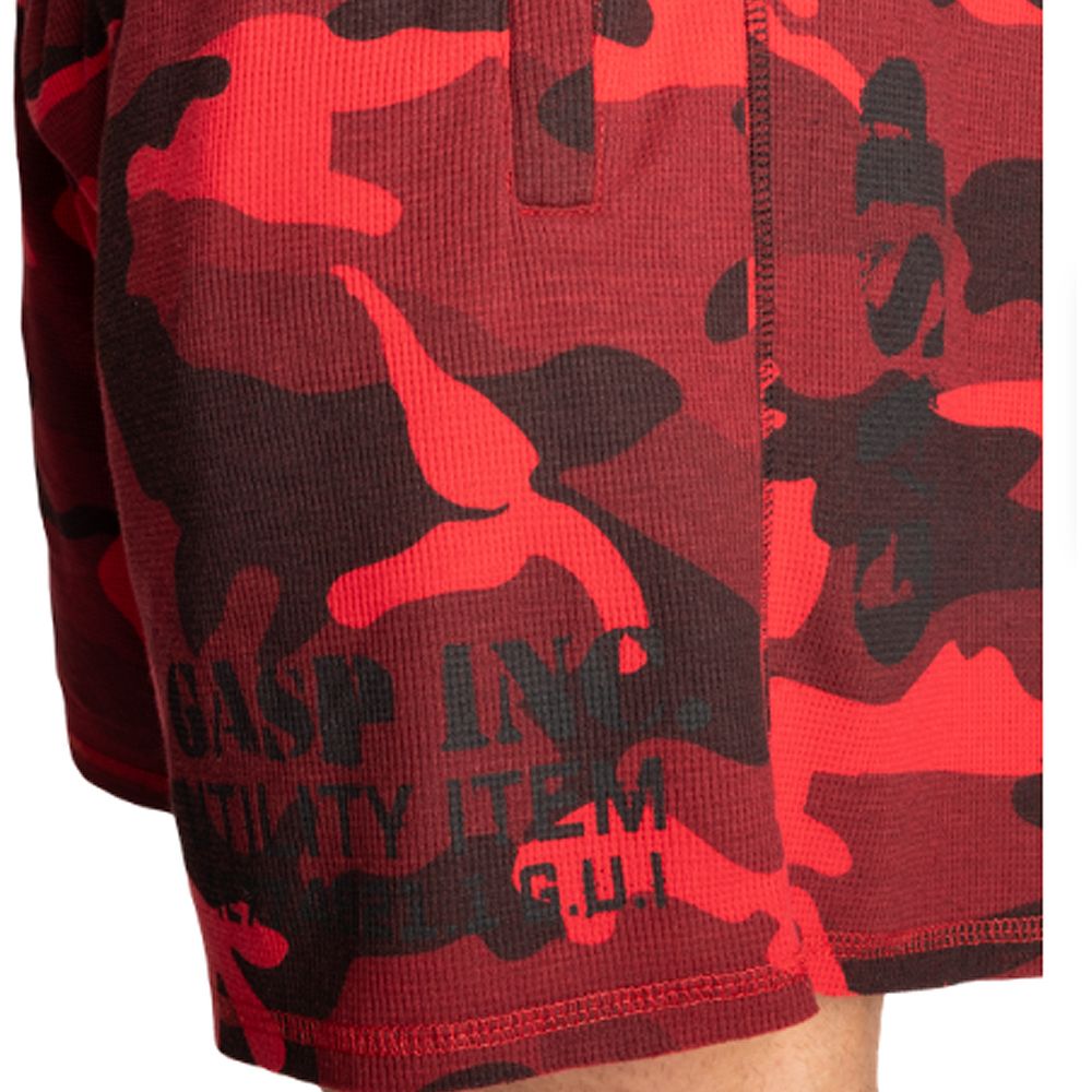 GASP INC - THERMAL SHORTS 6" - FÉRFI RÖVIDNADRÁG - PIROS TEREPMINTÁS GASP INC - THERMAL SHORTS 6" - FÉRFI RÖVIDNADRÁG - PIROS TEREPMINTÁS