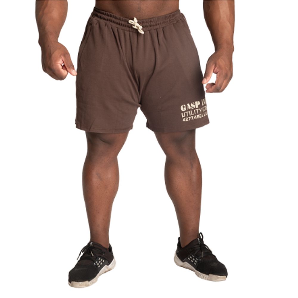 GASP INC - THERMAL SHORTS 6" - FÉRFI RÖVIDNADRÁG - BARNA GASP INC - THERMAL SHORTS 6" - FÉRFI RÖVIDNADRÁG - BARNA