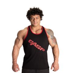 GASP INC - VINTAGE T-BACK - EDZŐTRIKÓ - FEKETE/PIROS