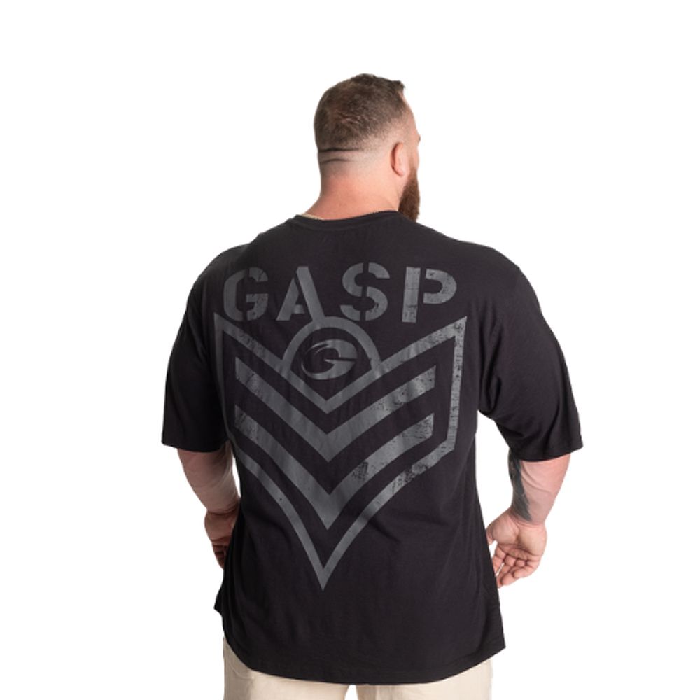GASP INC - SLUB IRON TEE - FÉRFI PÓLÓ - MOSOTT FEKETE GASP INC - SLUB IRON TEE - FÉRFI PÓLÓ - MOSOTT FEKETE