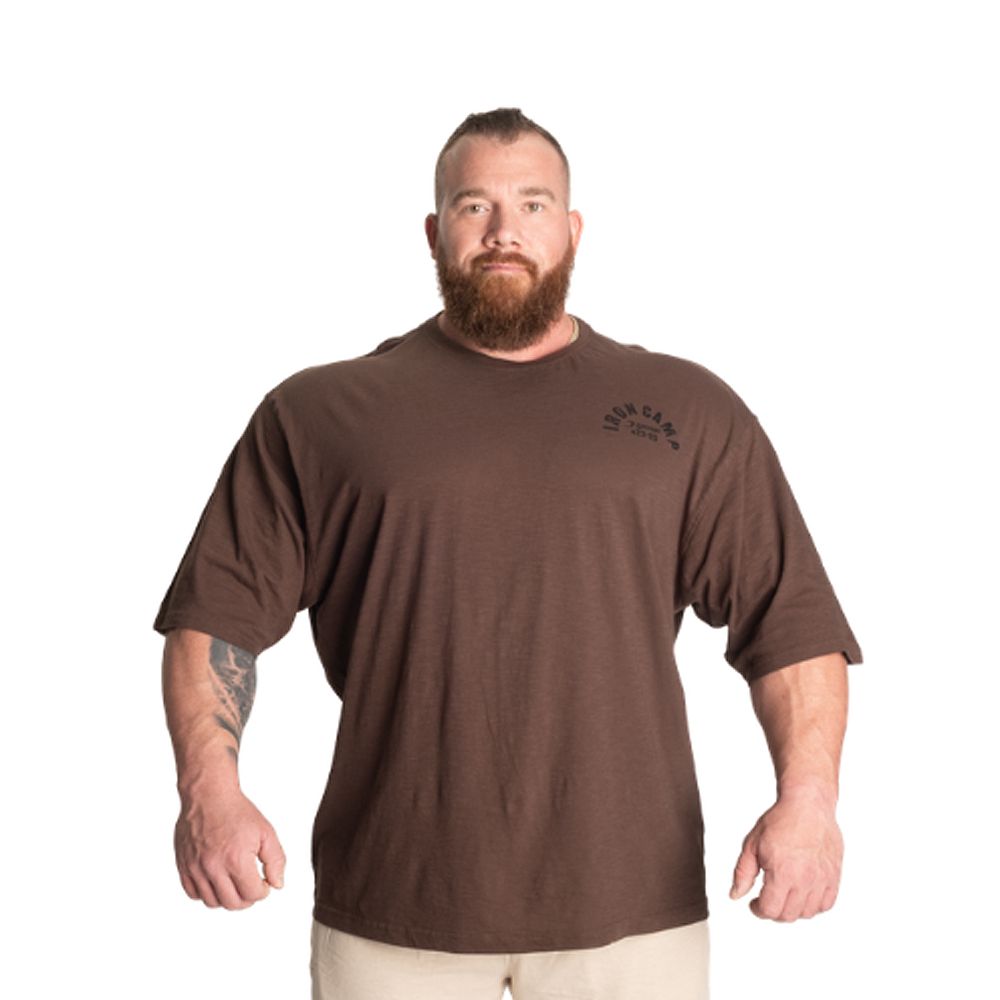 GASP INC - SLUB IRON TEE - FÉRFI PÓLÓ - MOSOTT BARNA GASP INC - SLUB IRON TEE - FÉRFI PÓLÓ - MOSOTT BARNA