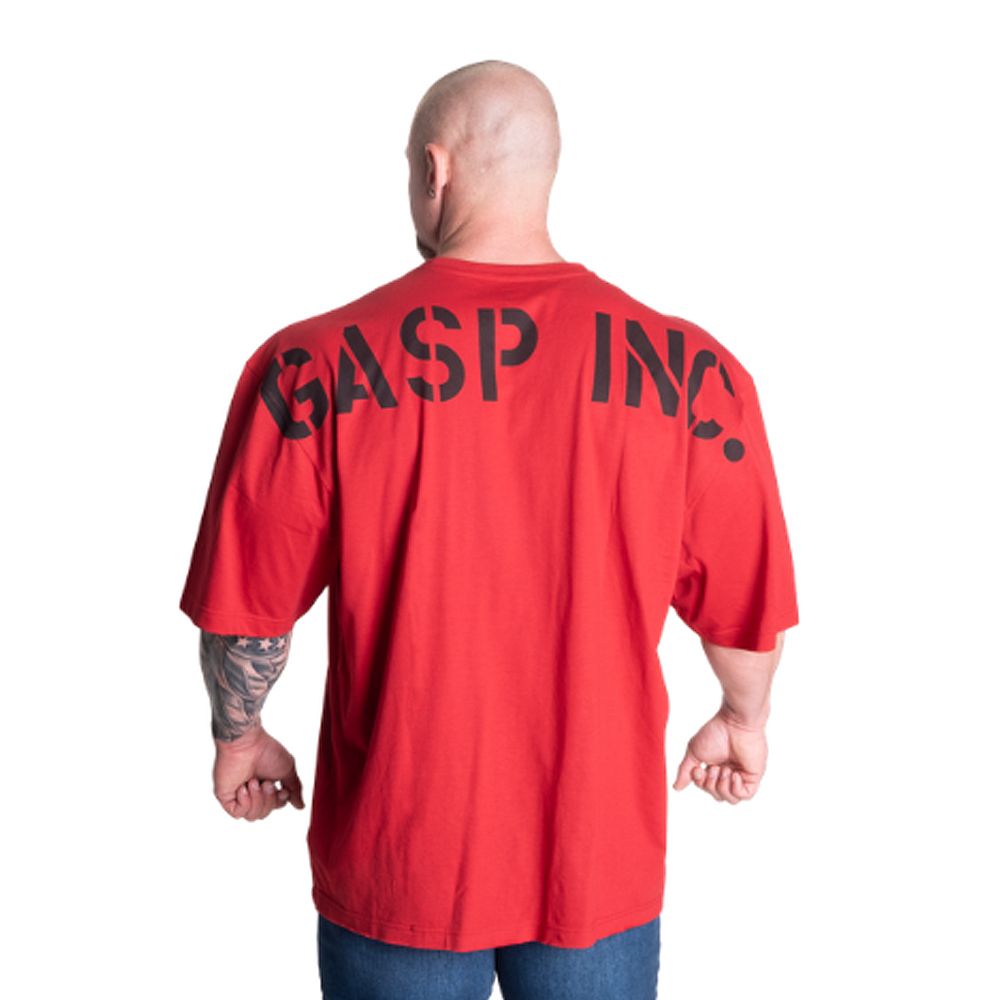 GASP INC - SKULL DIVISION IRON TEE - FÉRFI PÓLÓ - CHILI PIROS GASP INC - SKULL DIVISION IRON TEE - FÉRFI PÓLÓ - CHILI PIROS