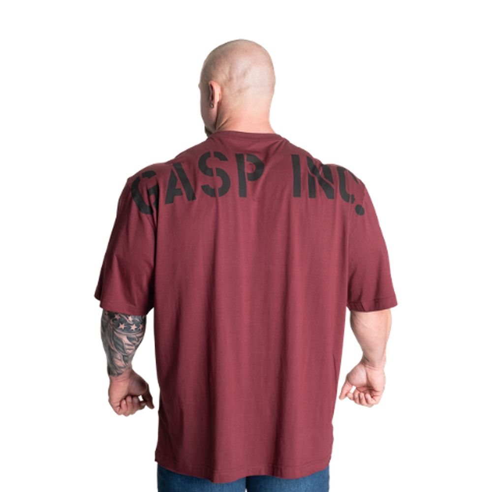 GASP INC - SKULL DIVISION IRON TEE - FÉRFI PÓLÓ - BORDÓ GASP INC - SKULL DIVISION IRON TEE - FÉRFI PÓLÓ - BORDÓ