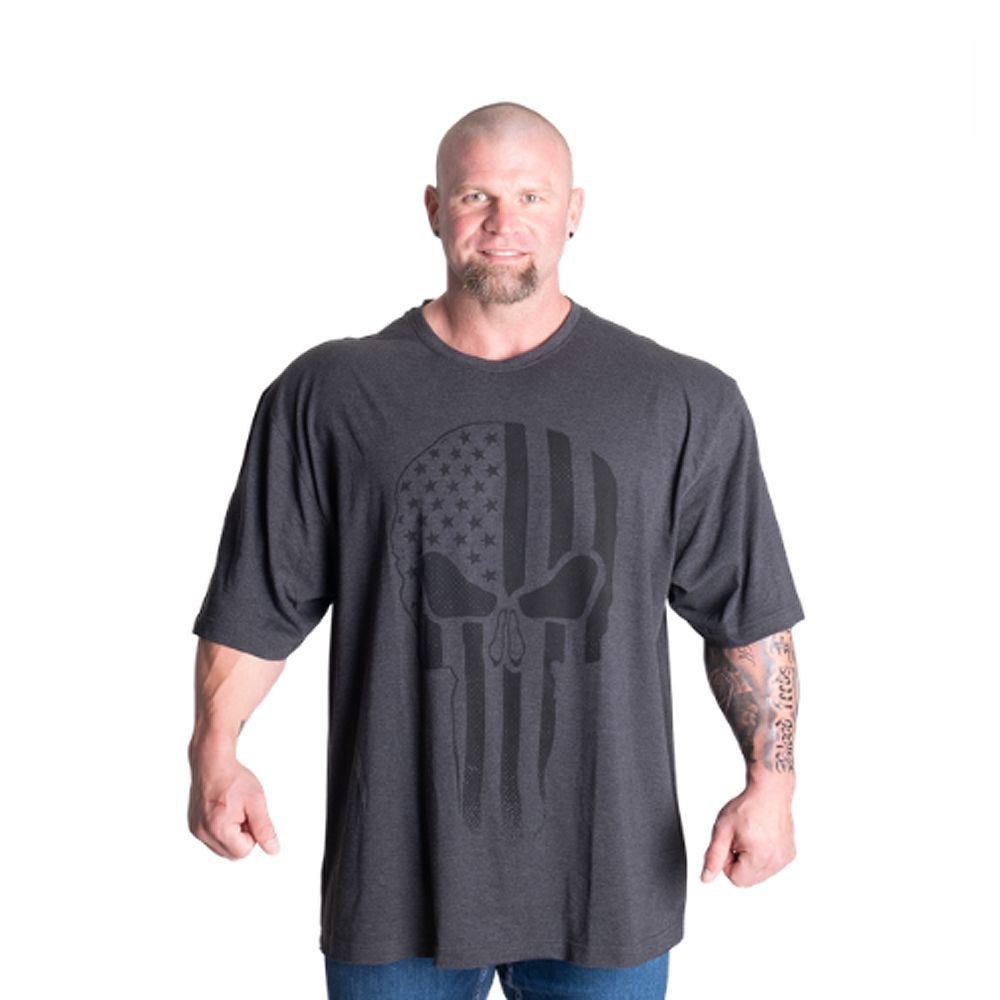 GASP INC - SKULL DIVISION IRON TEE - FÉRFI PÓLÓ - SZÜRKE GASP INC - SKULL DIVISION IRON TEE - FÉRFI PÓLÓ - SZÜRKE
