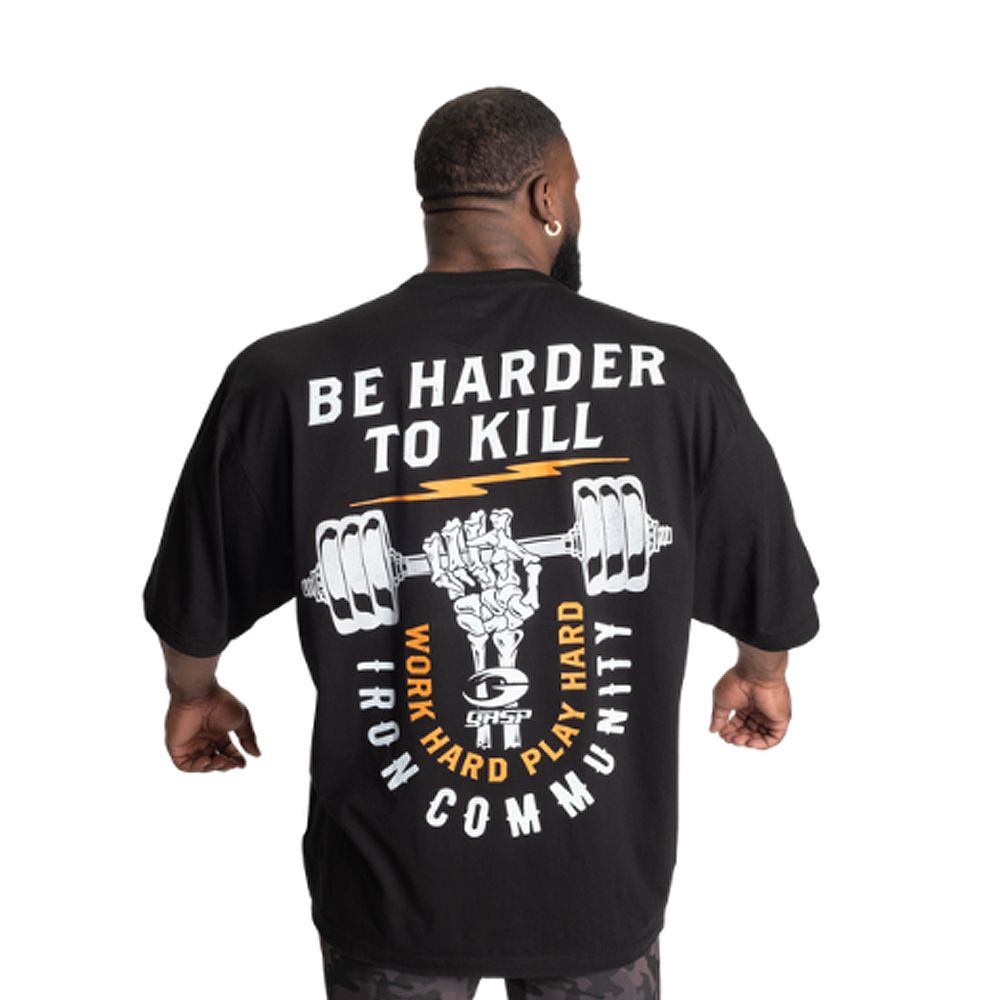 GASP INC - HARDER TO KILL IRON TEE - FÉRFI PÓLÓ - FEKETE GASP INC - HARDER TO KILL IRON TEE - FÉRFI PÓLÓ - FEKETE