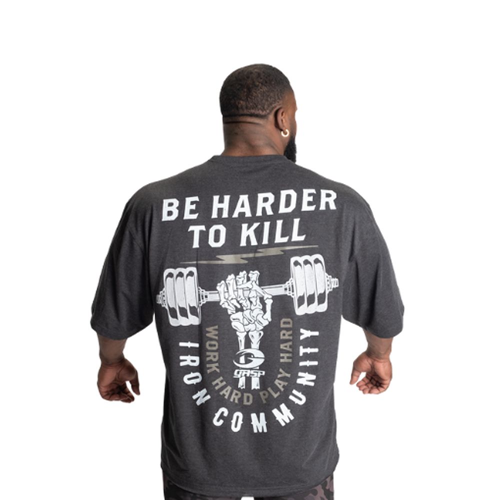 GASP INC - HARDER TO KILL IRON TEE - FÉRFI PÓLÓ - SZÜRKE GASP INC - HARDER TO KILL IRON TEE - FÉRFI PÓLÓ - SZÜRKE