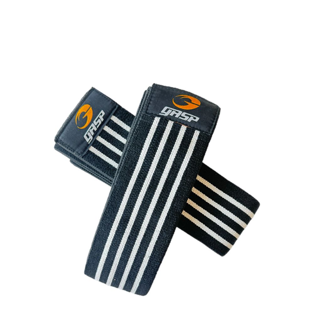 GASP INC - BODYBUILDING KNEE WRAPS TÉRDBANDÁZS - FEKETE/FEHÉR GASP INC - BODYBUILDING KNEE WRAPS TÉRDBANDÁZS - FEKETE/FEHÉR