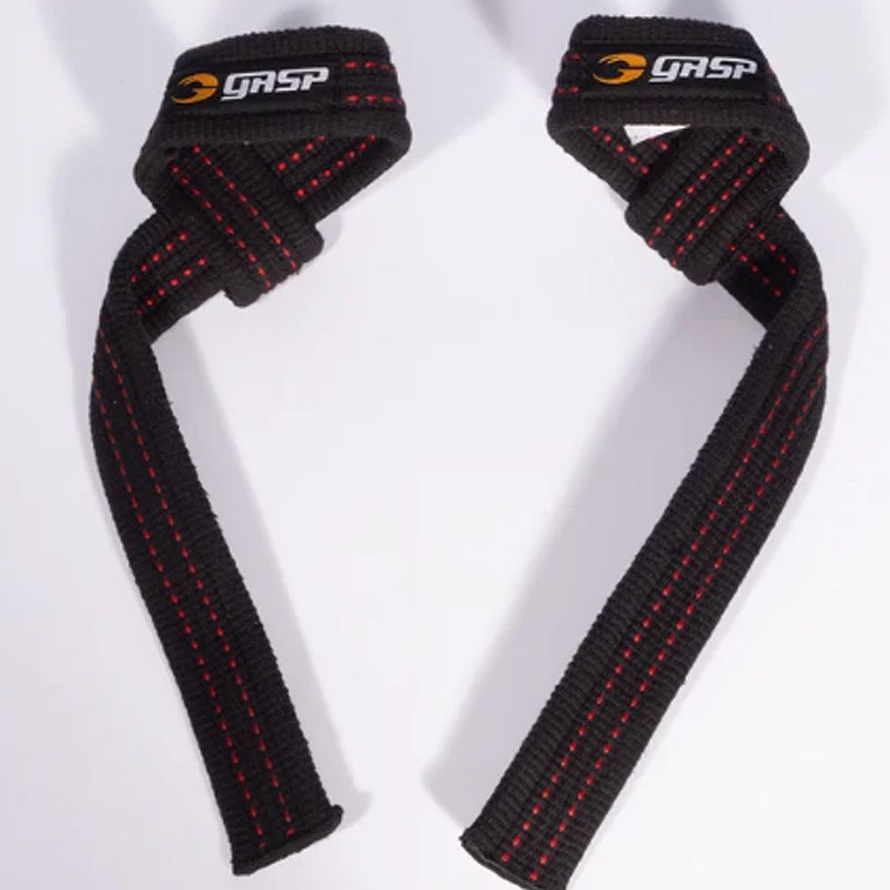 GASP INC - LIFTING STRAPS - ERŐEMELŐ FELHÚZÓ HEVEDER - FEKETE/PIROS GASP INC - LIFTING STRAPS - ERŐEMELŐ FELHÚZÓ HEVEDER - FEKETE/PIROS