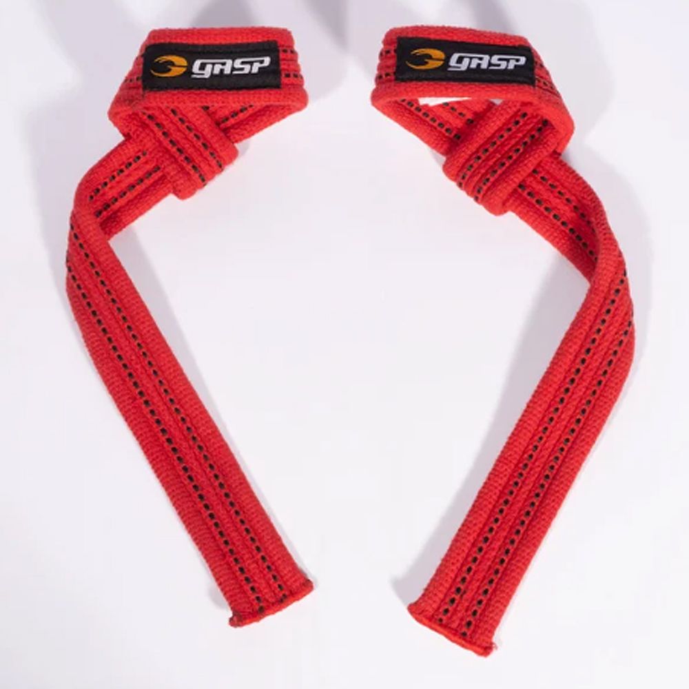 GASP INC - LIFTING STRAPS - ERŐEMELŐ FELHÚZÓ HEVEDER - PIROS / FEKETE GASP INC - LIFTING STRAPS - ERŐEMELŐ FELHÚZÓ HEVEDER - PIROS / FEKETE