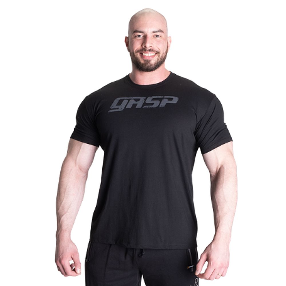 GASP INC - LEGACY GYM TEE - FÉRFI PÓLÓ - FEKETE